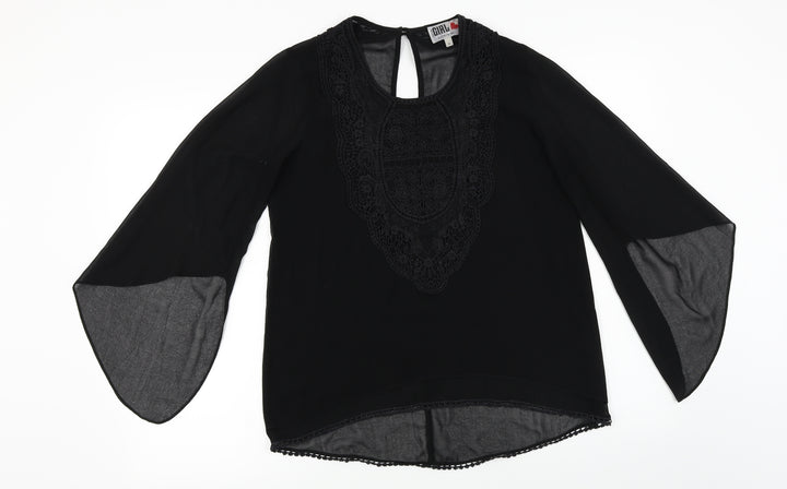 River Island Womens Black Basic Blouse Size 8