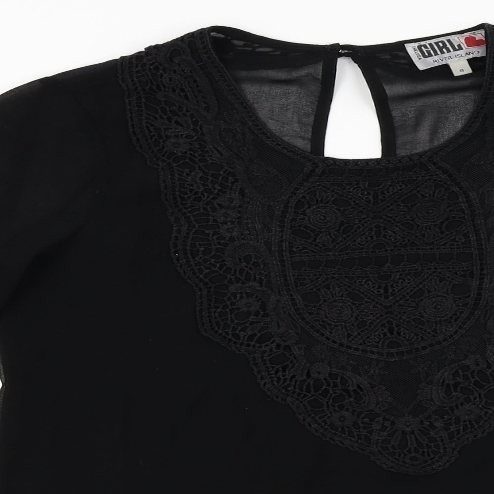 River Island  Womens Black   Basic Blouse Size 8