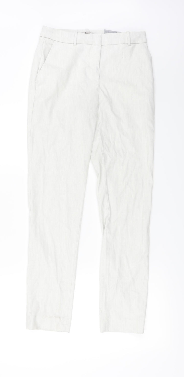H&M Womens Ivory   Trousers  Size 6 L27 in
