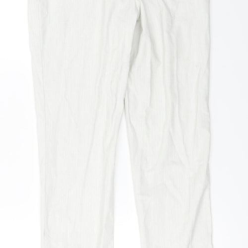 H&M Womens Ivory   Trousers  Size 6 L27 in