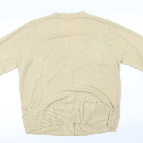 Marks and Spencer Womens Beige   Cardigan Jumper Size 18