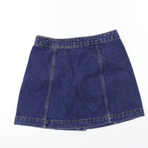 Topshop  Womens Blue   A-Line Skirt Size 8
