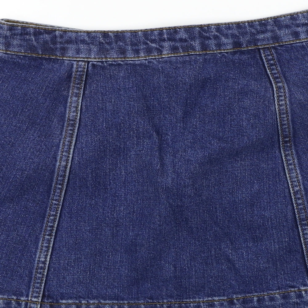 Topshop  Womens Blue   A-Line Skirt Size 8