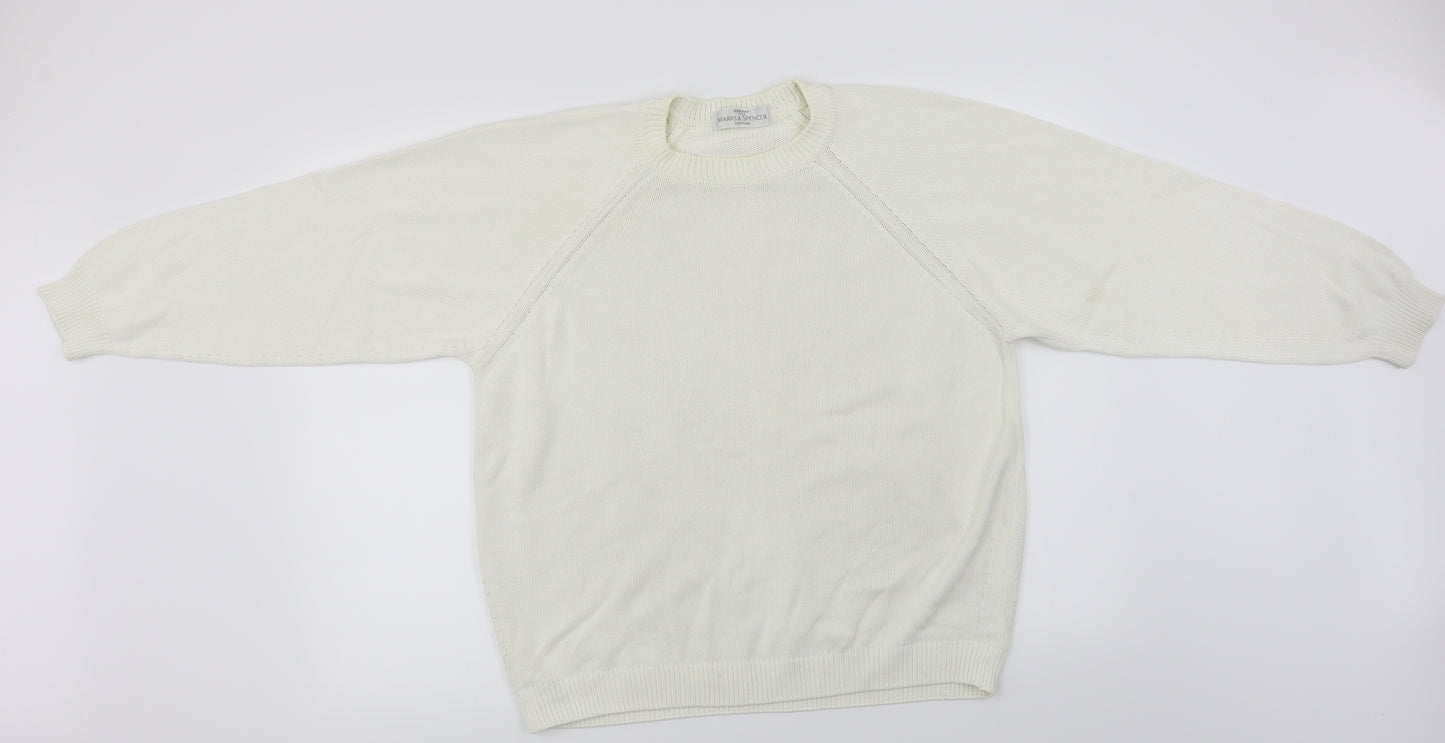 Marks and Spencer  Womens White Paisley  Pullover Jumper Size 16