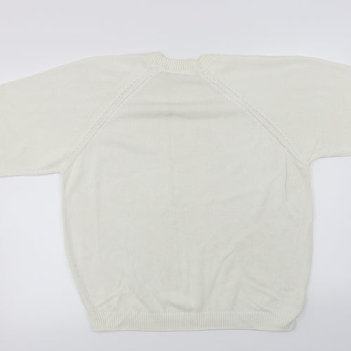 Marks and Spencer  Womens White Paisley  Pullover Jumper Size 16