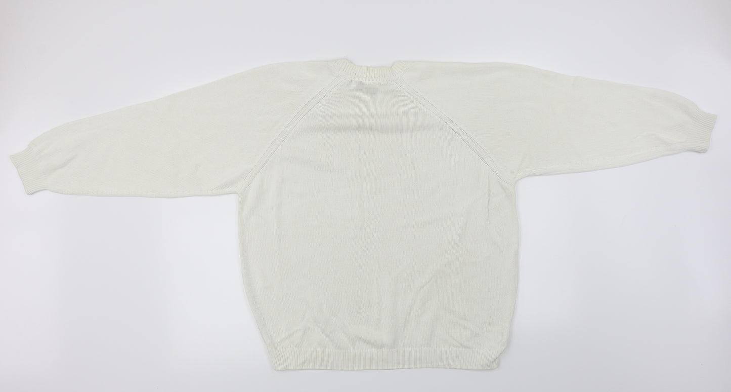 Marks and Spencer  Womens White Paisley  Pullover Jumper Size 16