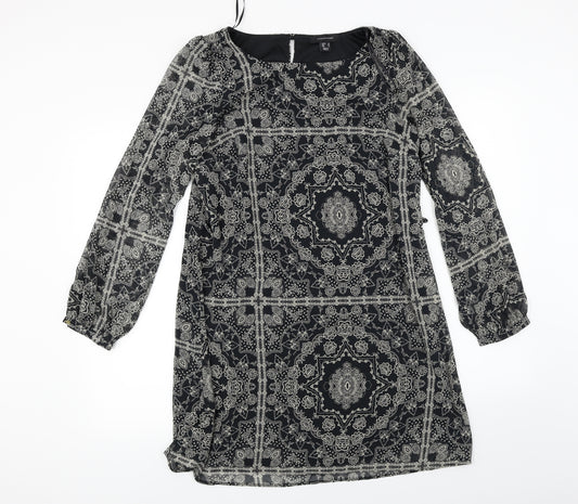 Atmosphere  Womens Black Fair Isle  A-Line  Size 10