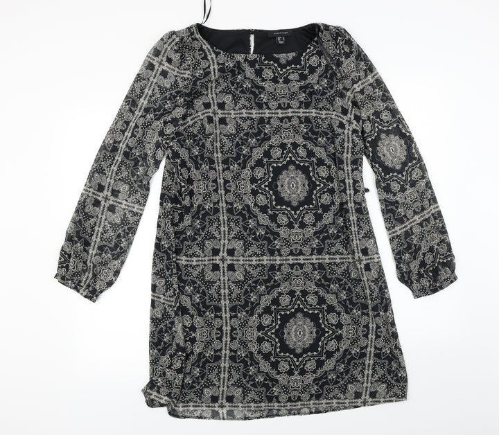 Atmosphere  Womens Black Fair Isle  A-Line  Size 10
