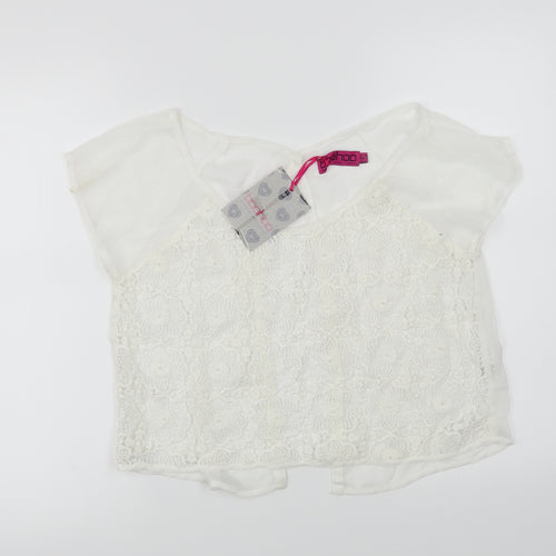 Boohoo  Womens White   Basic T-Shirt Size 10