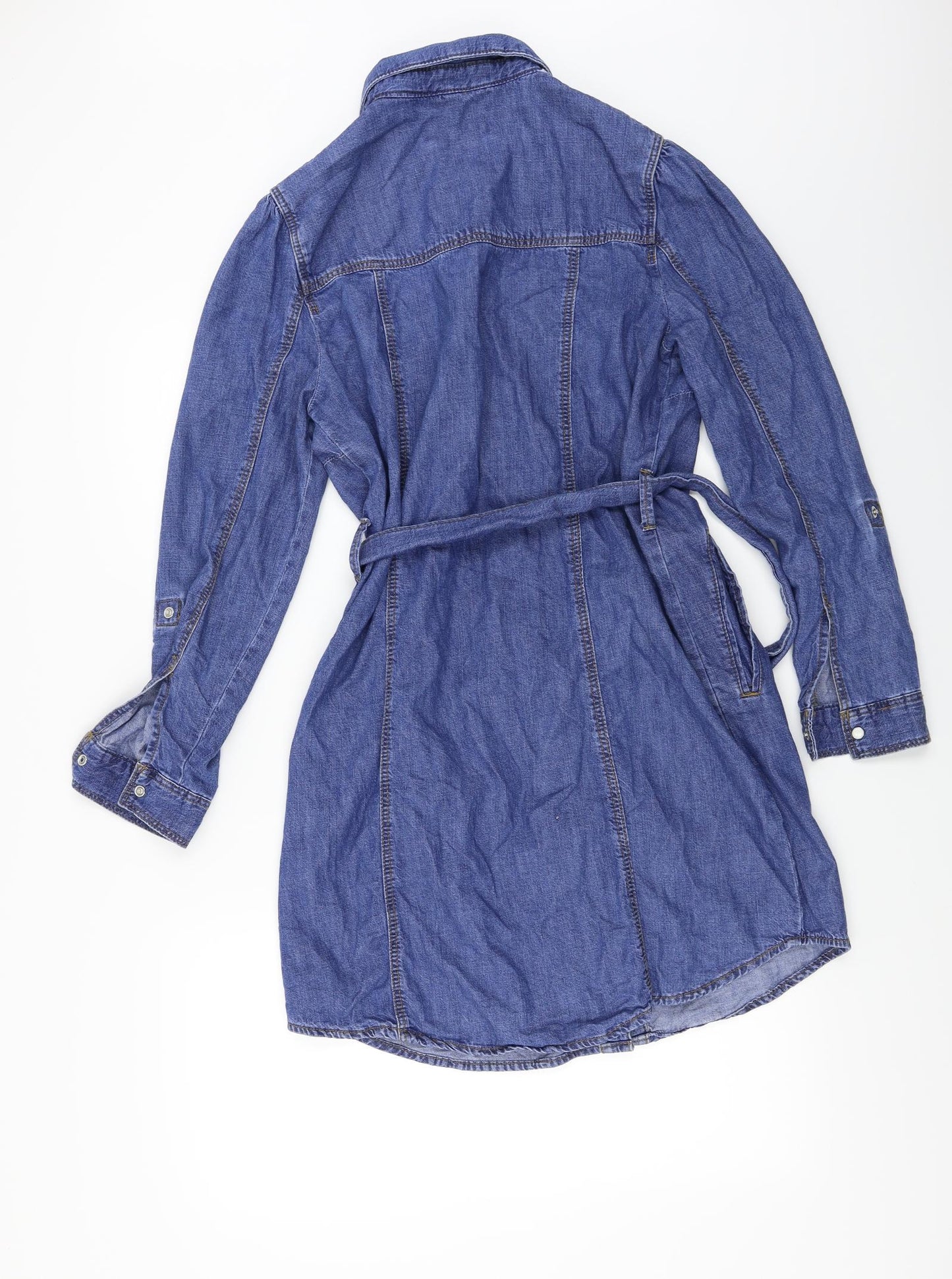 New Look  Womens Blue   Basic Button-Up Size 12