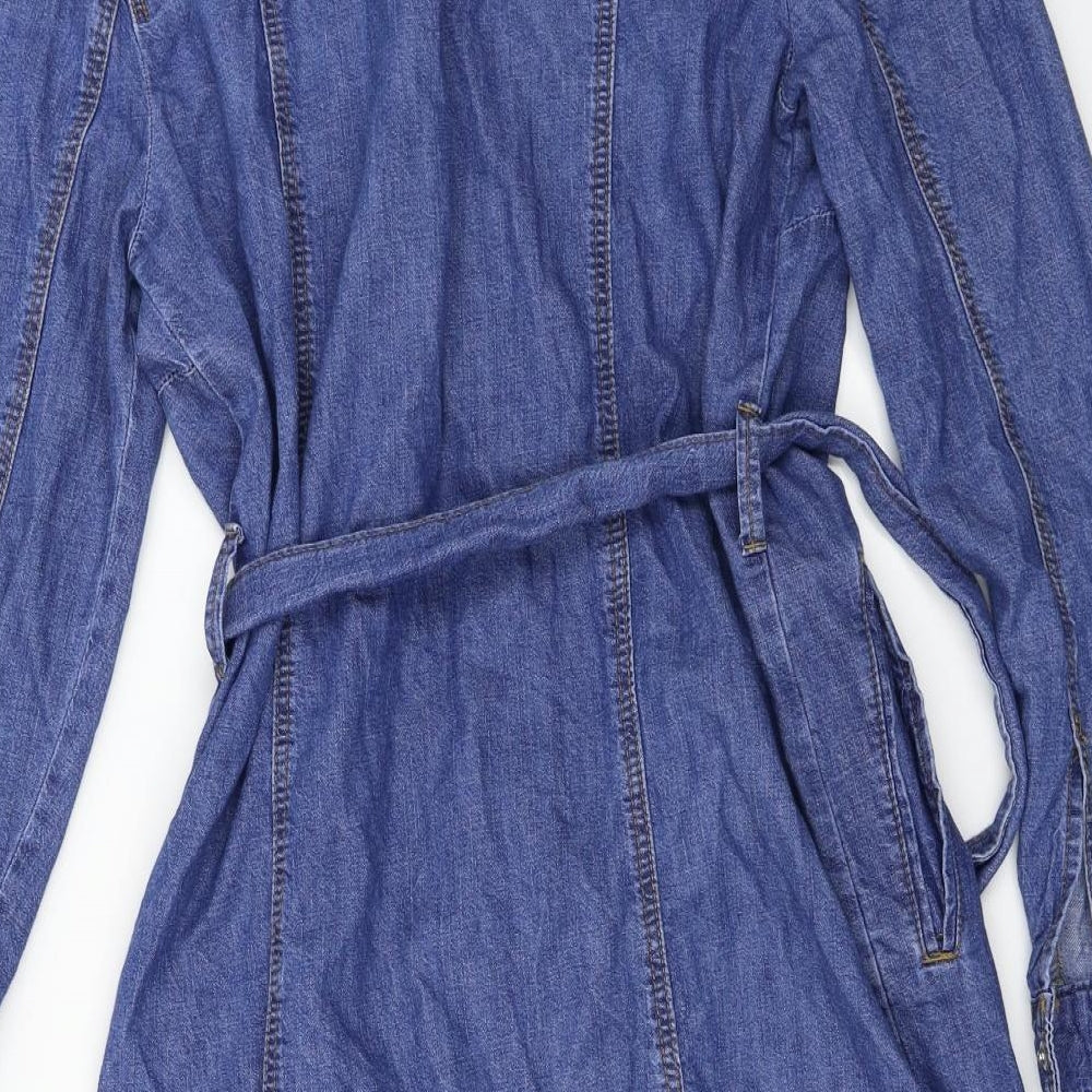 New Look  Womens Blue   Basic Button-Up Size 12