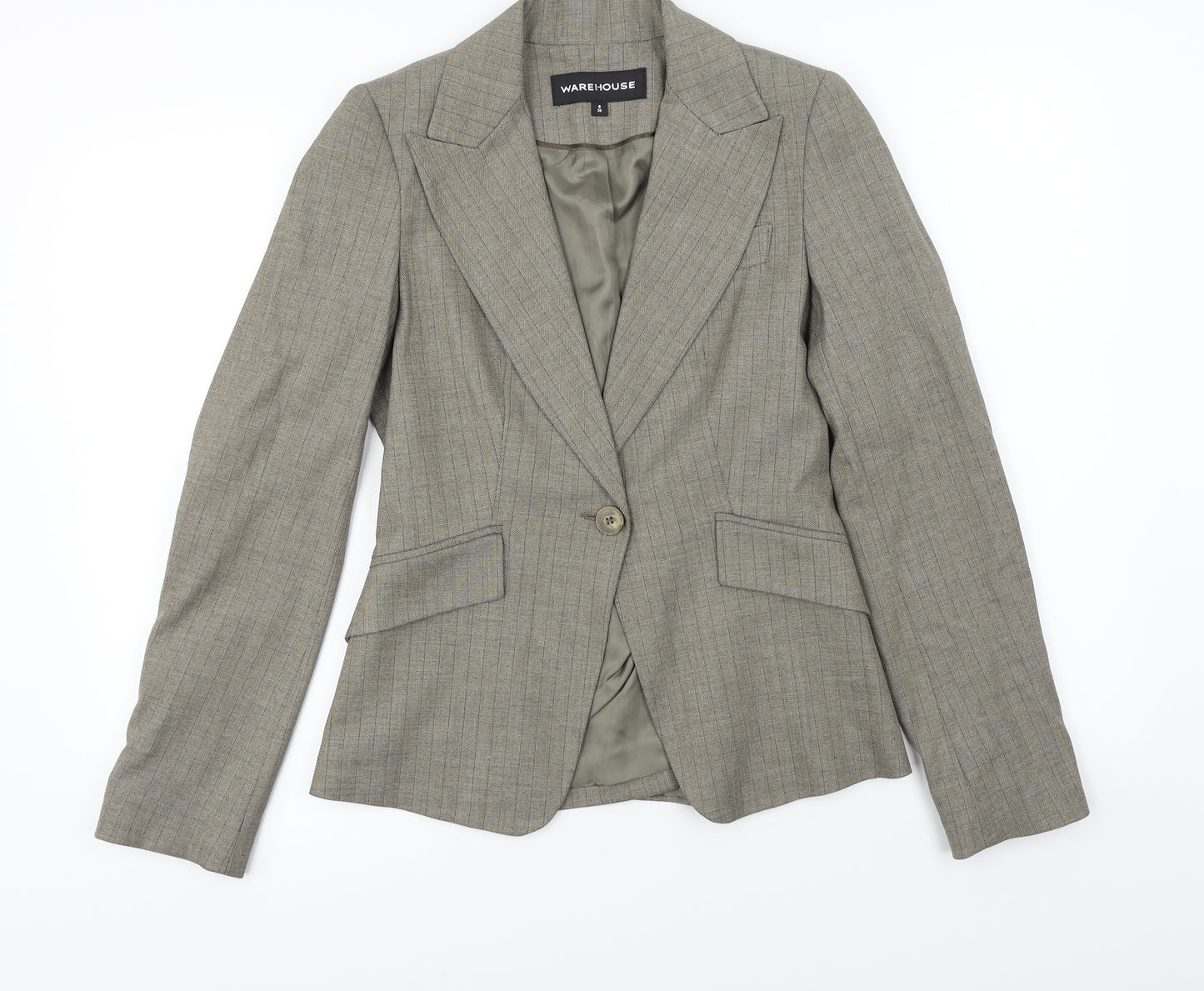 Warehouse  Womens Beige   Jacket Coat Size 8