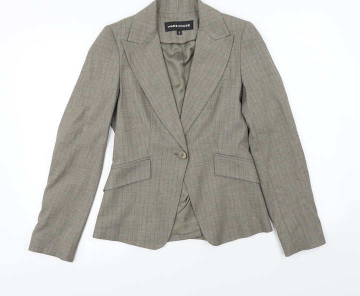 Warehouse  Womens Beige   Jacket Coat Size 8