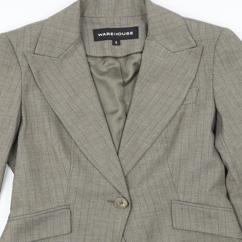 Warehouse  Womens Beige   Jacket Coat Size 8