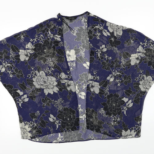 New Look  Womens Blue Floral  Cardigan Jumper Size 8