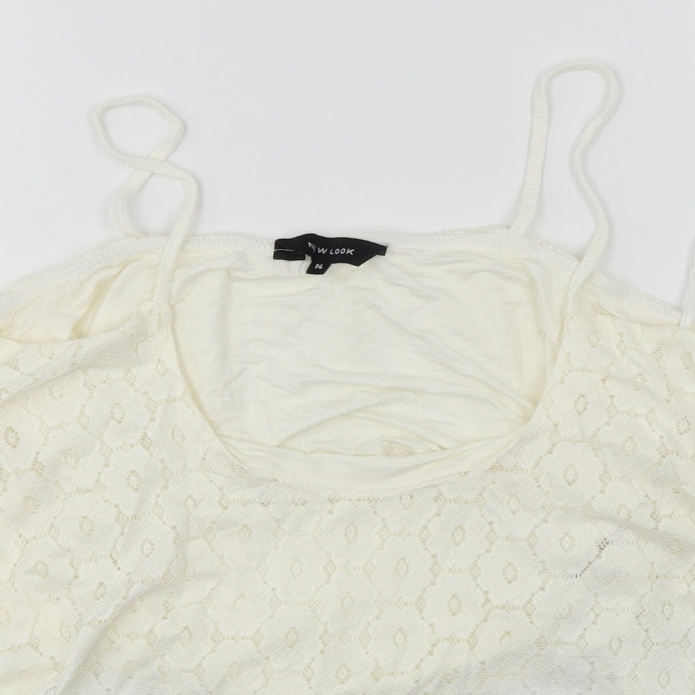 New Look  Womens Ivory   Basic T-Shirt Size 14