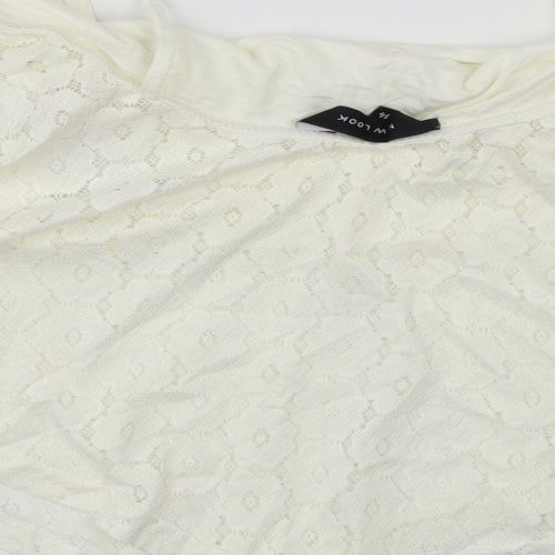 New Look  Womens Ivory   Basic T-Shirt Size 14