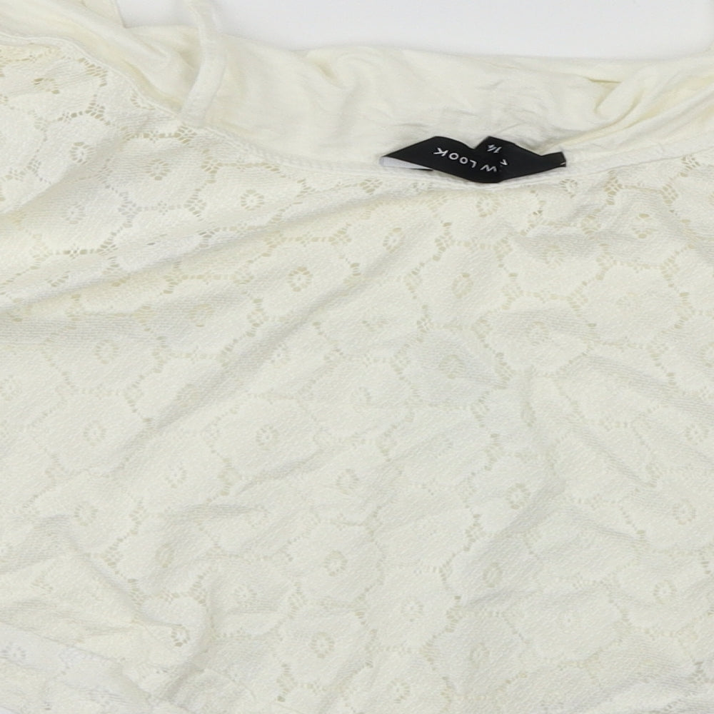 New Look  Womens Ivory   Basic T-Shirt Size 14