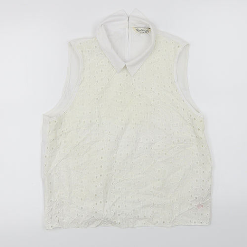 Miss Selfridge  Womens Ivory Floral  Basic T-Shirt Size 14