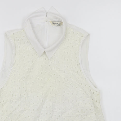 Miss Selfridge  Womens Ivory Floral  Basic T-Shirt Size 14