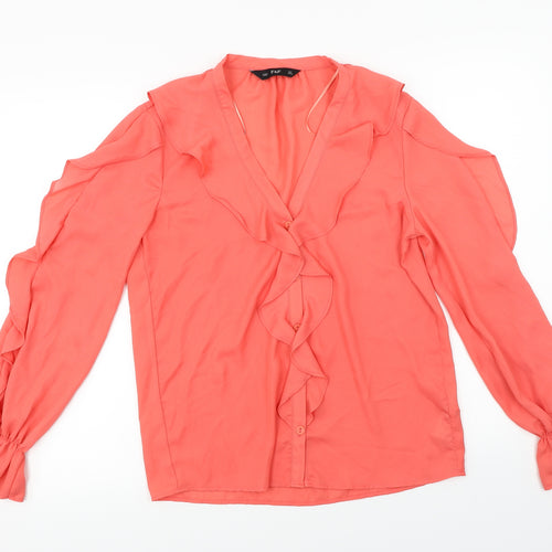 F&F  Womens Orange   Basic Blouse Size 8
