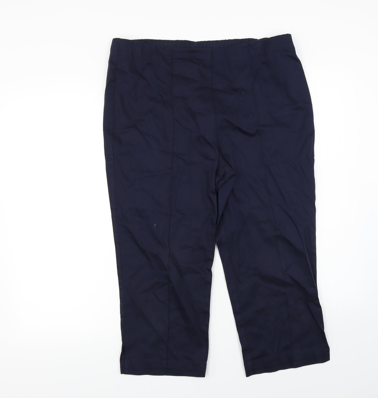 Classics Womens Blue   Cropped Trousers Size 14 L20 in