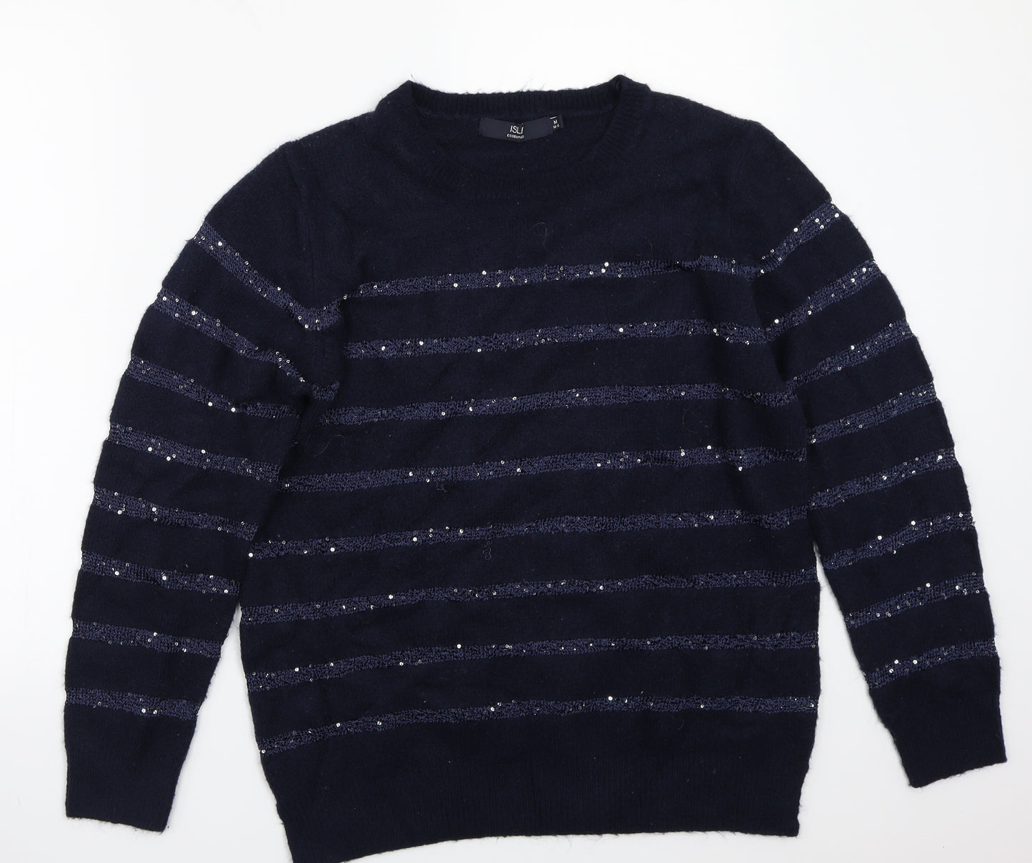 Isle Womens Blue   Pullover Jumper Size M