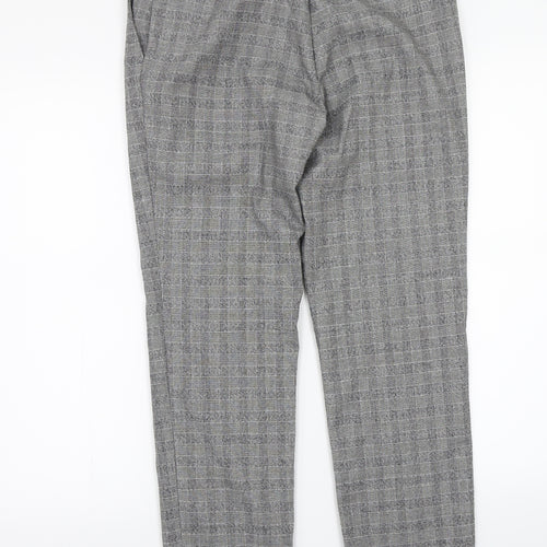 H&M Womens Grey Check  Trousers  Size 6 L26 in