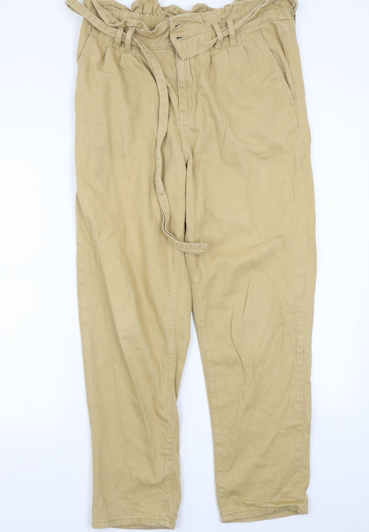Denim & Co. Womens Beige Straight Jeans Size 14 L28 in
