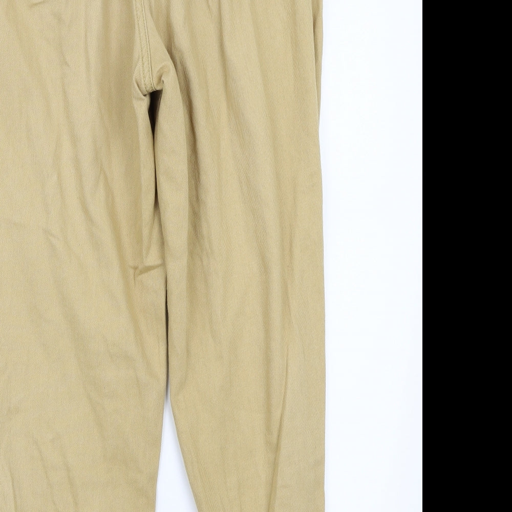 Denim & Co. Womens Beige   Straight Jeans Size 14 L28 in