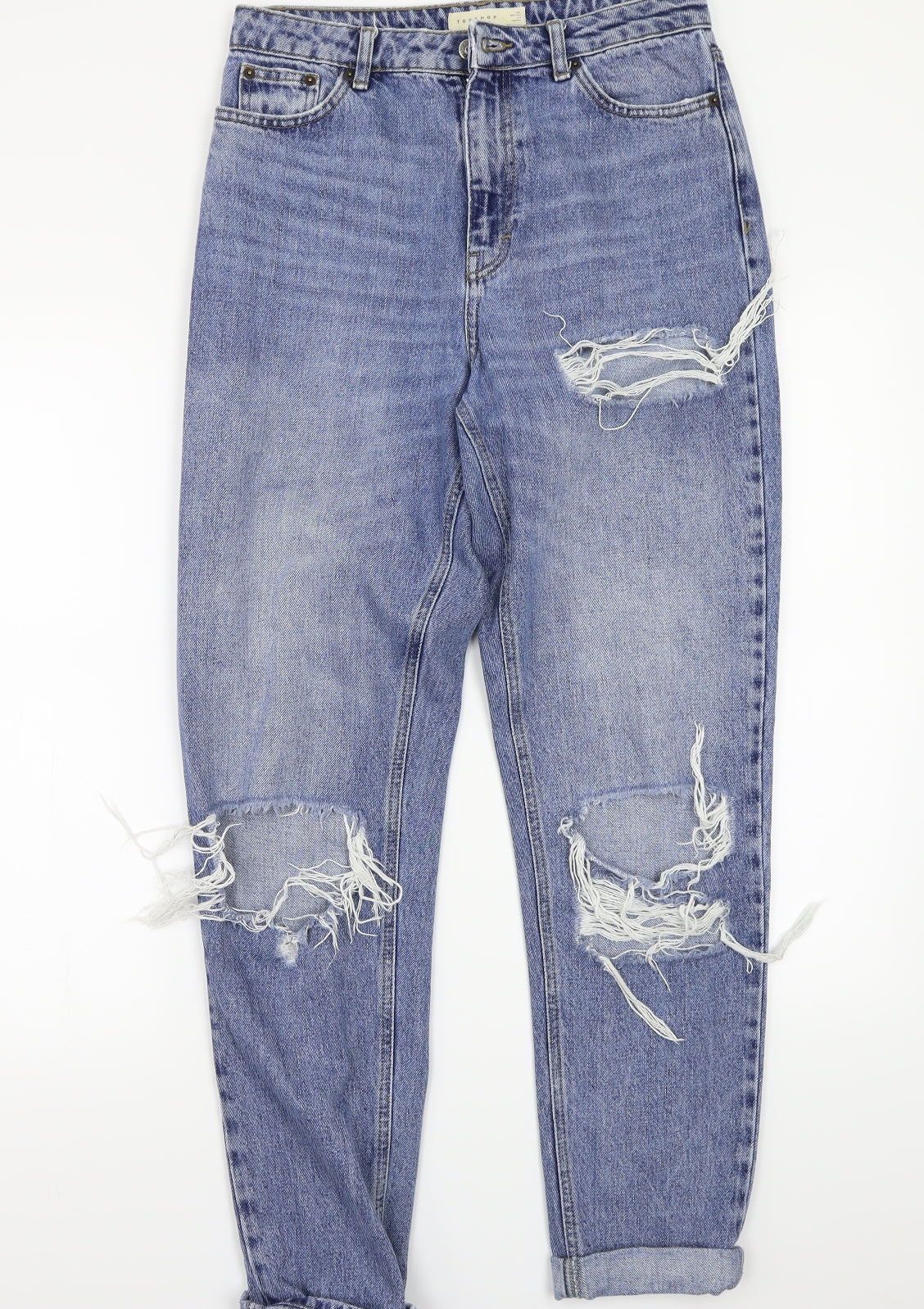 Topshop Womens Blue   Straight Jeans Size 30