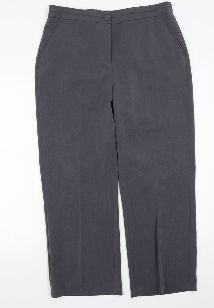 Maine Womens Grey Trousers Size 14 L27 in