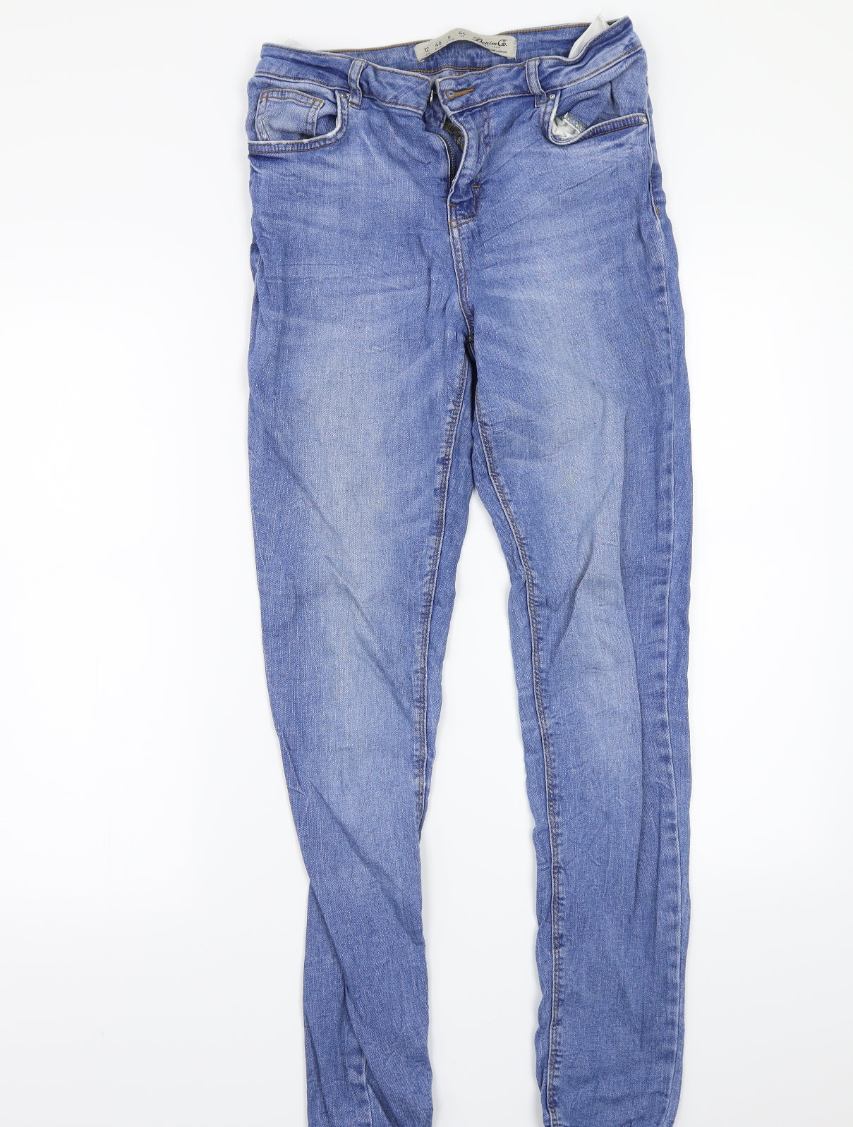 Denim & Co. Womens Blue   Skinny Jeans Size 12 L28 in
