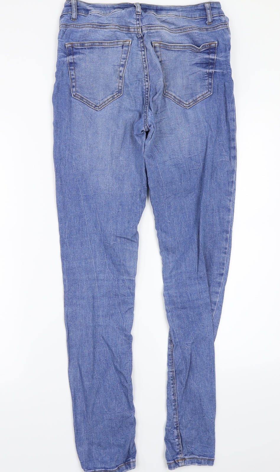 Denim & Co. Womens Blue   Skinny Jeans Size 12 L28 in