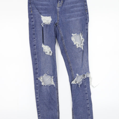 Topshop Womens Blue   Straight Jeans Size 30 L29 in
