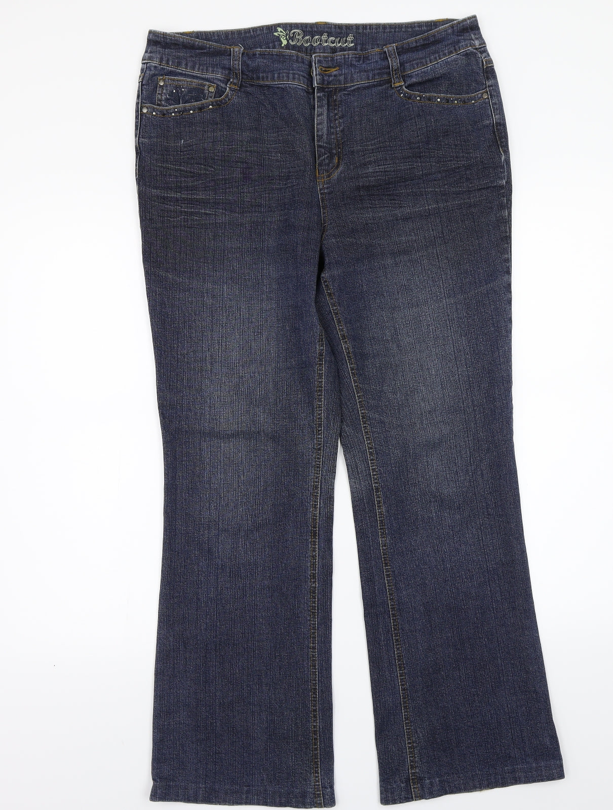 Debenhams Womens Blue   Bootcut Jeans Size 14 L27 in