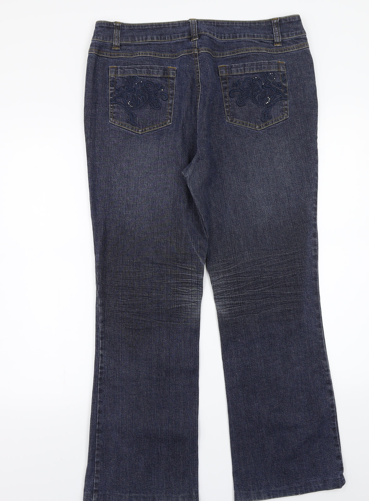 Debenhams Womens Blue   Bootcut Jeans Size 14 L27 in