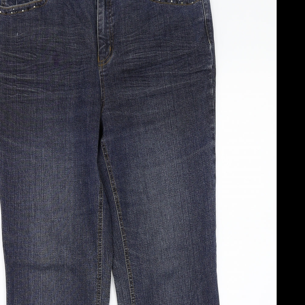 Debenhams Womens Blue   Bootcut Jeans Size 14 L27 in