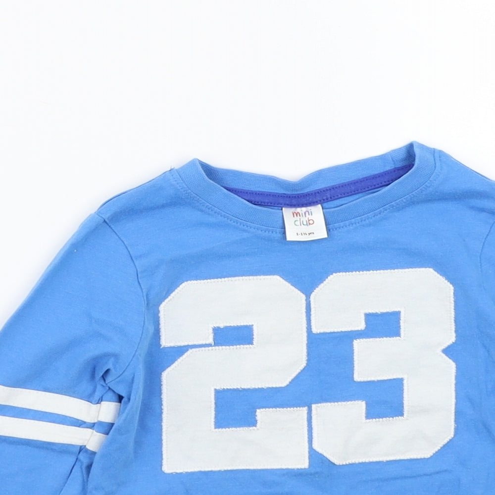 Mini Club Boys Blue  Rayon Basic T-Shirt Size 12-18 Months