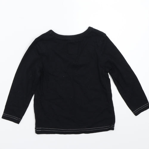 George Boys Black   Basic T-Shirt Size 2-3 Years  - Christmas