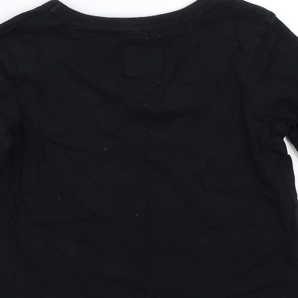 George Boys Black   Basic T-Shirt Size 2-3 Years  - Christmas