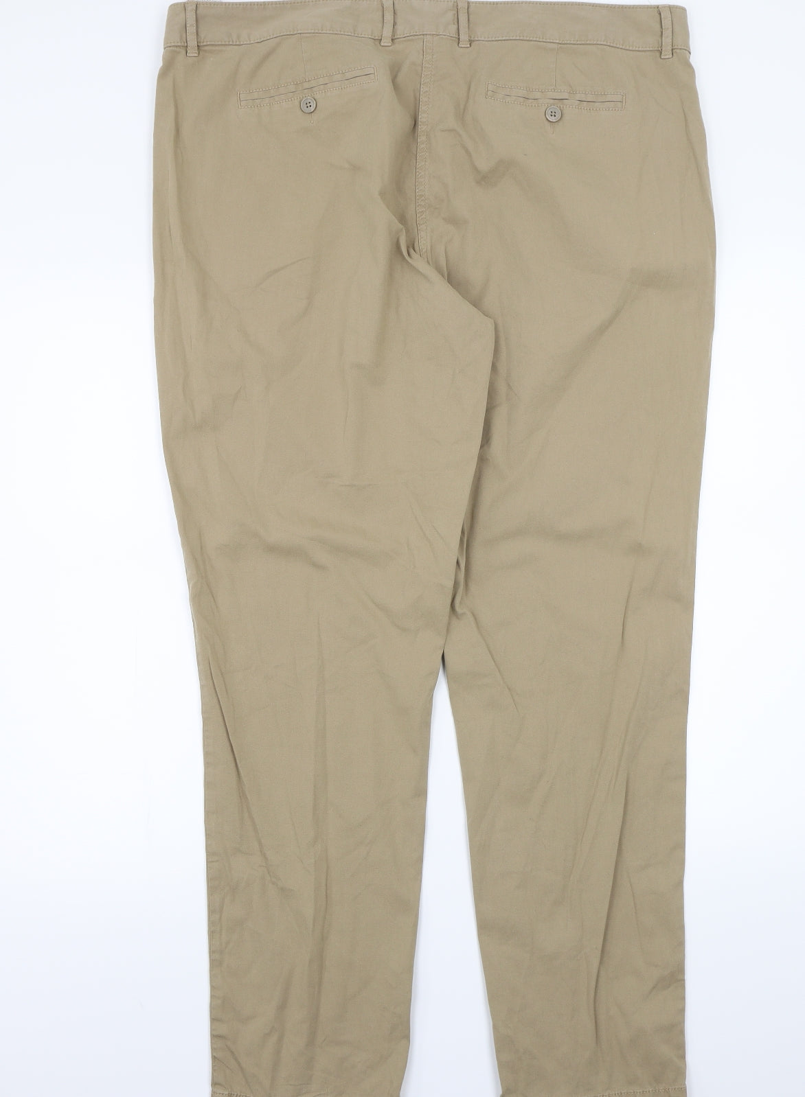 Marks and Spencer Womens Beige   Trousers  Size 18 L27 in