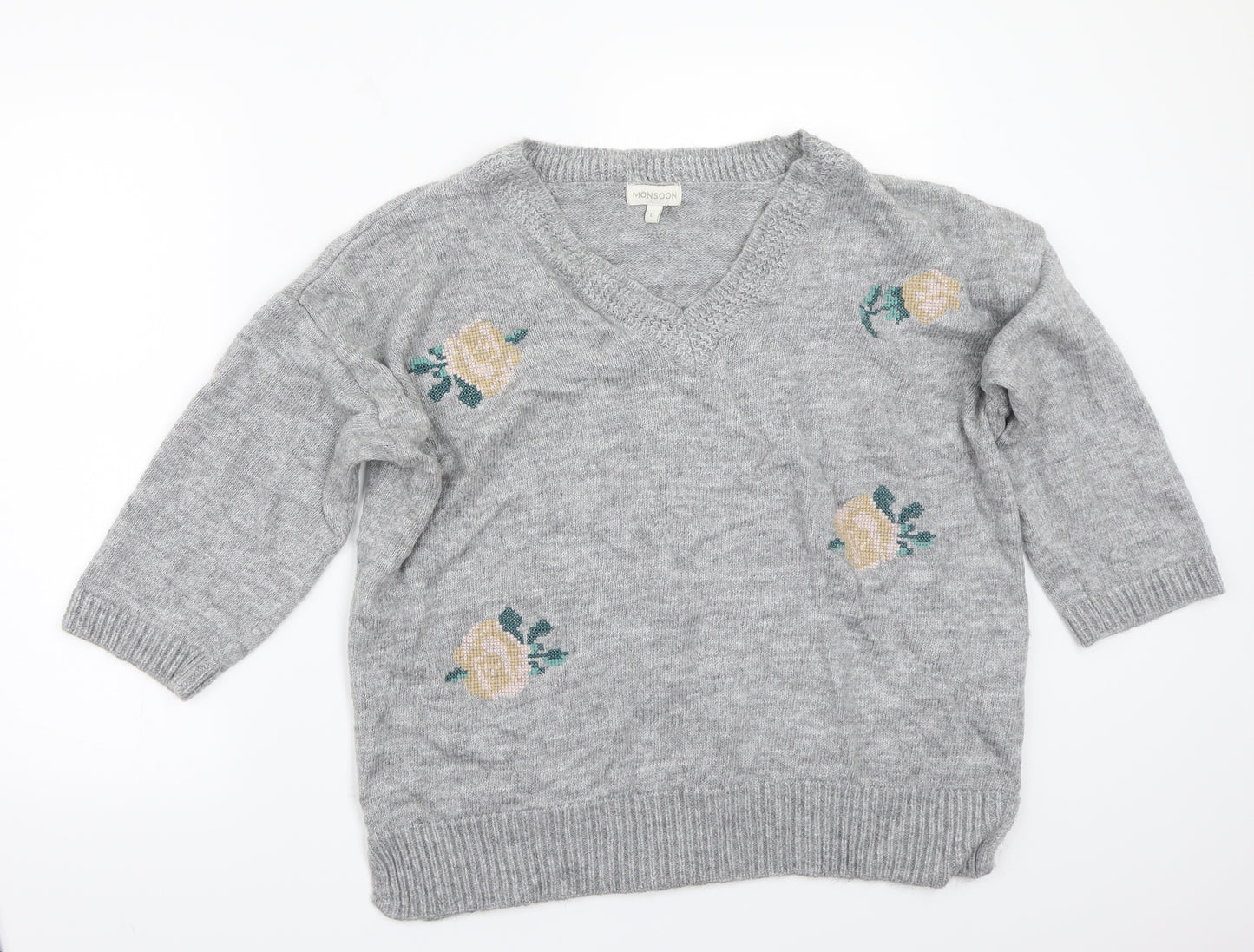 Monsoon Womens Grey   Pullover Jumper Size L