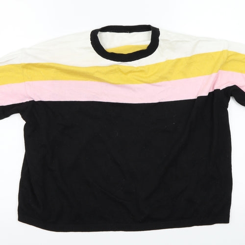 New Look  Womens Black Striped  Pullover Jumper Size M