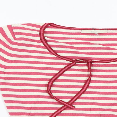 Marks and Spencer  Womens Pink Striped  Pullover Jumper Size 12