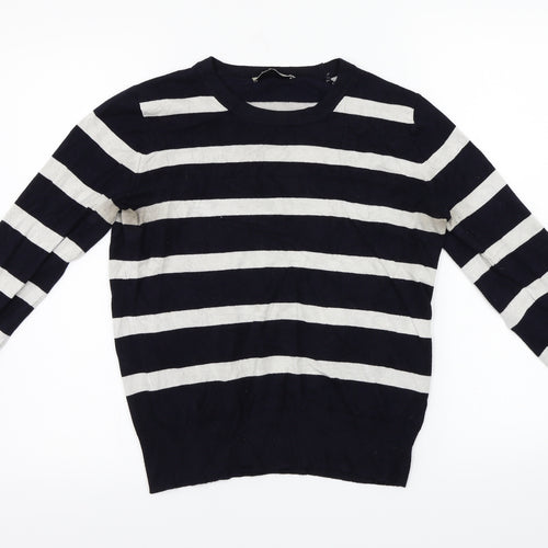 Zara Womens Blue Striped  Pullover Jumper Size M