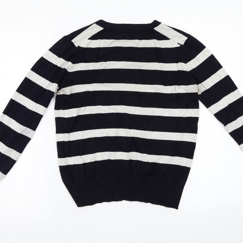 Zara Womens Blue Striped  Pullover Jumper Size M