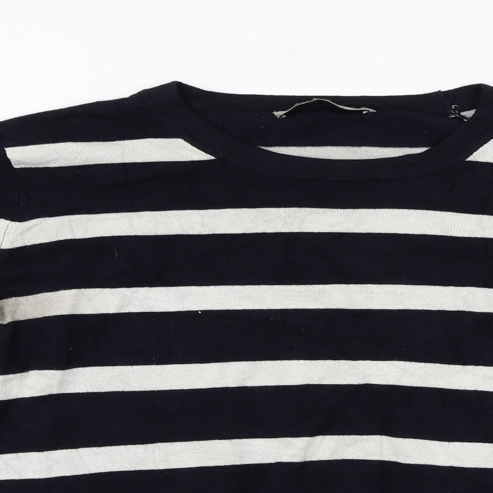 Zara Womens Blue Striped  Pullover Jumper Size M