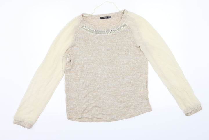 Atmosphere  Womens Beige   Pullover Jumper Size 8