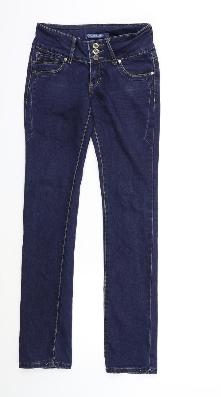 WEN STAR JEANS Womens Blue  Denim Straight Jeans Size 28 in L30 in